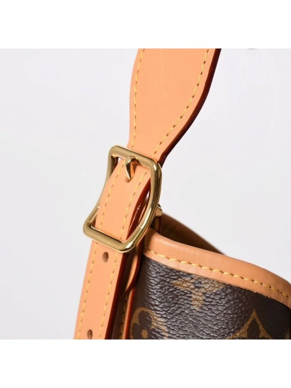 Louis Vuitton Carryall NM MM Tote Bag Monogram Brown Leather Vachetta Gold